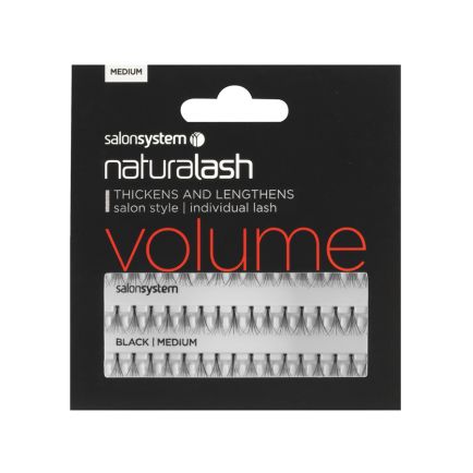 Salon System Individual Flare Lashes Medium Black