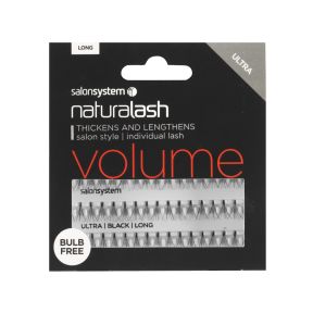 Salon System Individual Flare Lashes Long Black