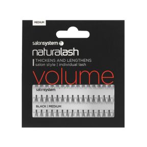 Salon System Individual Flare Lashes Medium Black